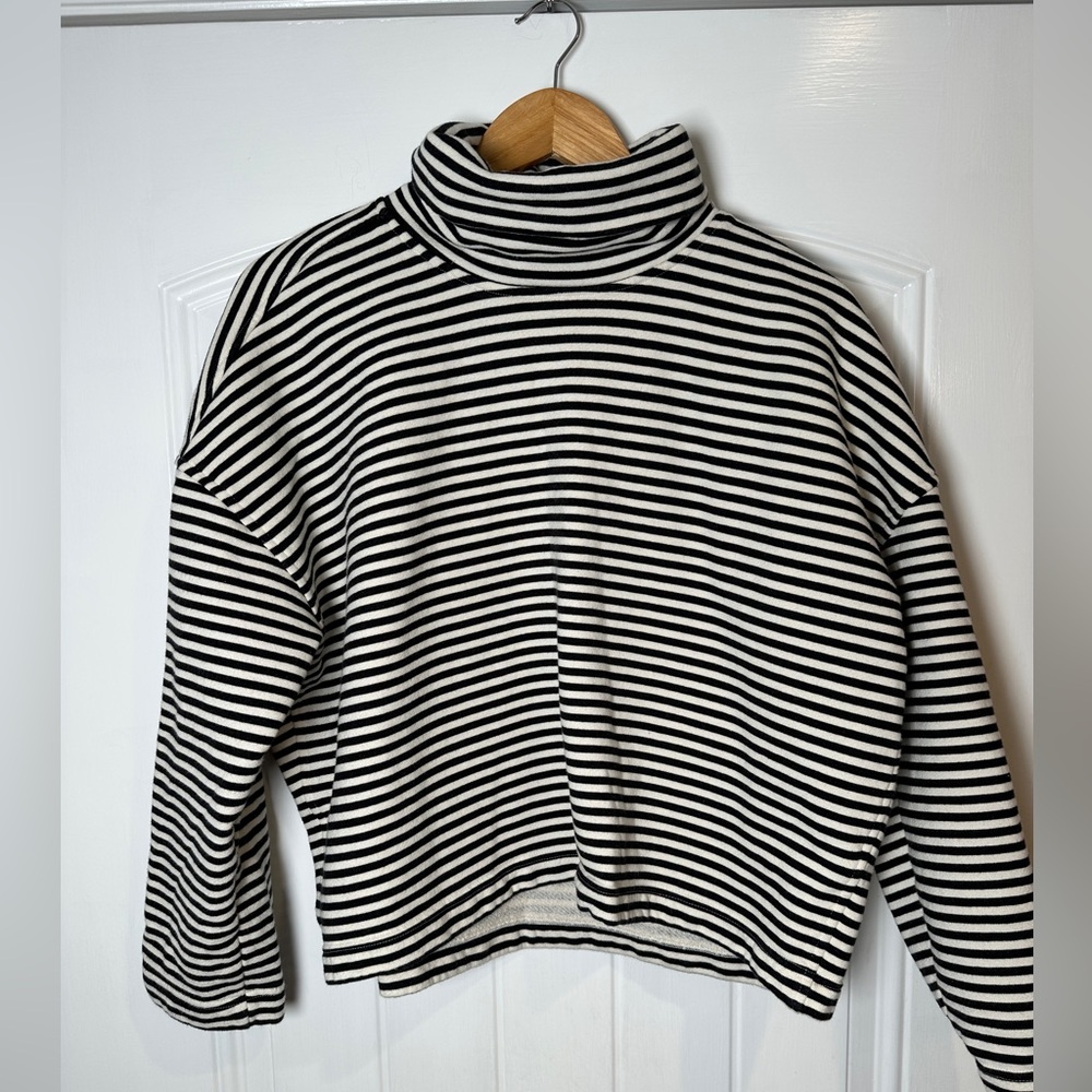 Boxy Faux Turtleneck Sweatshirt